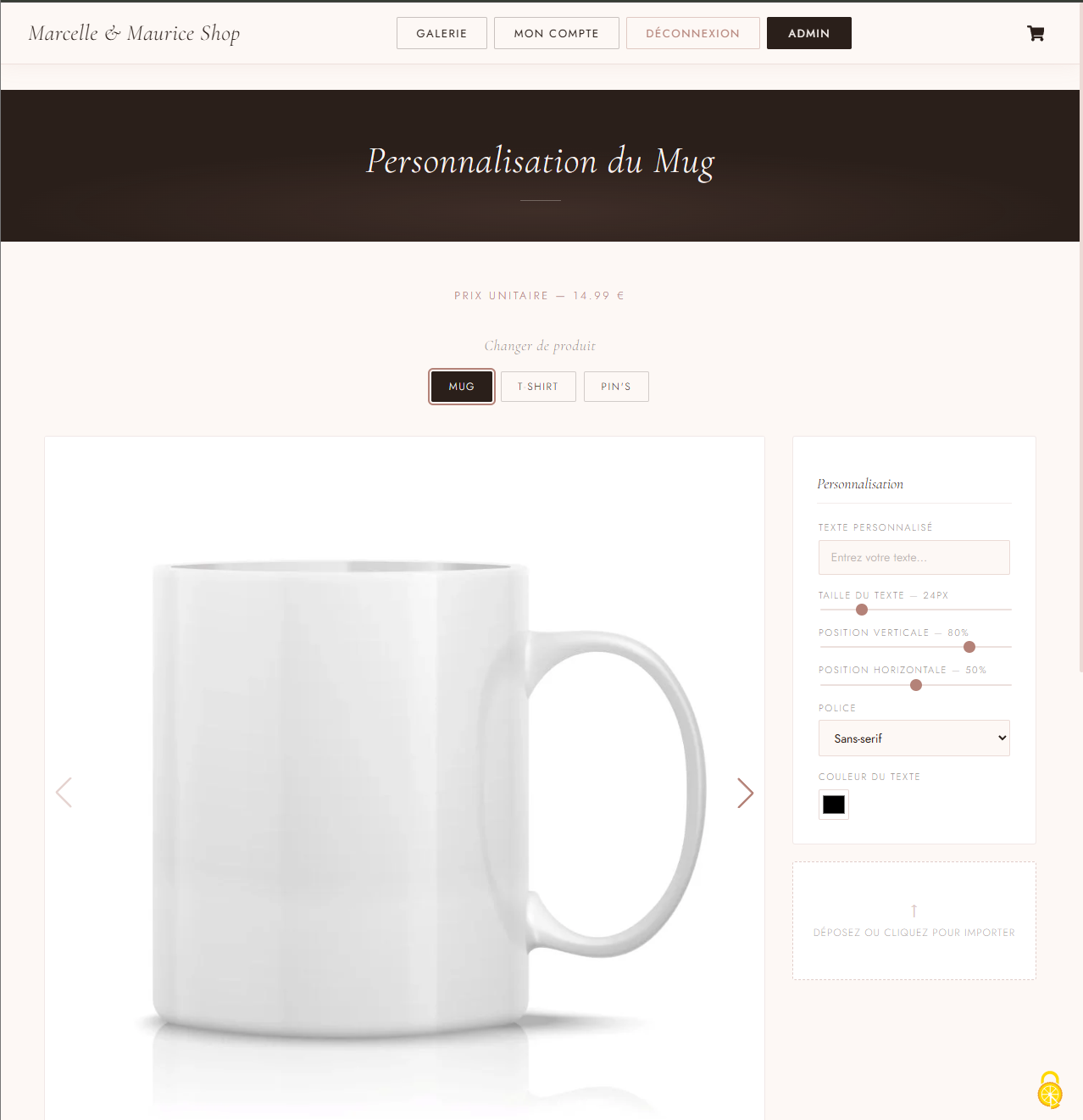 Marcelle & Maurice Shop — vue 2